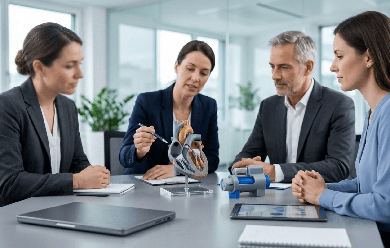 Pharma training session with 3D-printed demonstration models